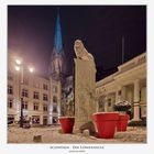 Löwensäule auf dem Schweriner Markt