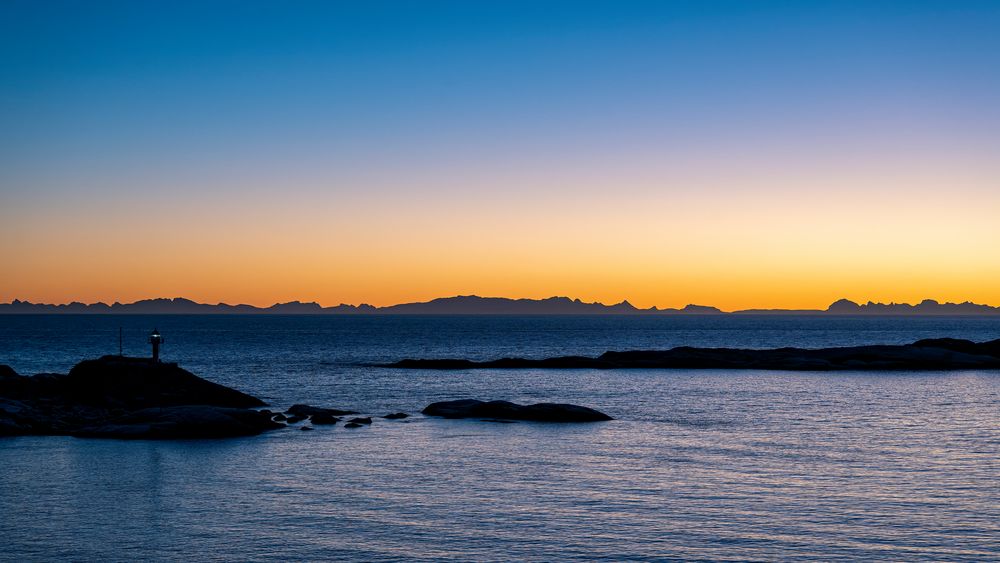 Lofoten: Kurz vor dem Sonnenaufgang.