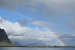 Lofoten mit Regenbogen