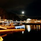 Lofotenhafen im Mondlicht