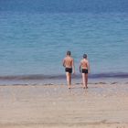 loic et yael à la plage de l'ile de Ré