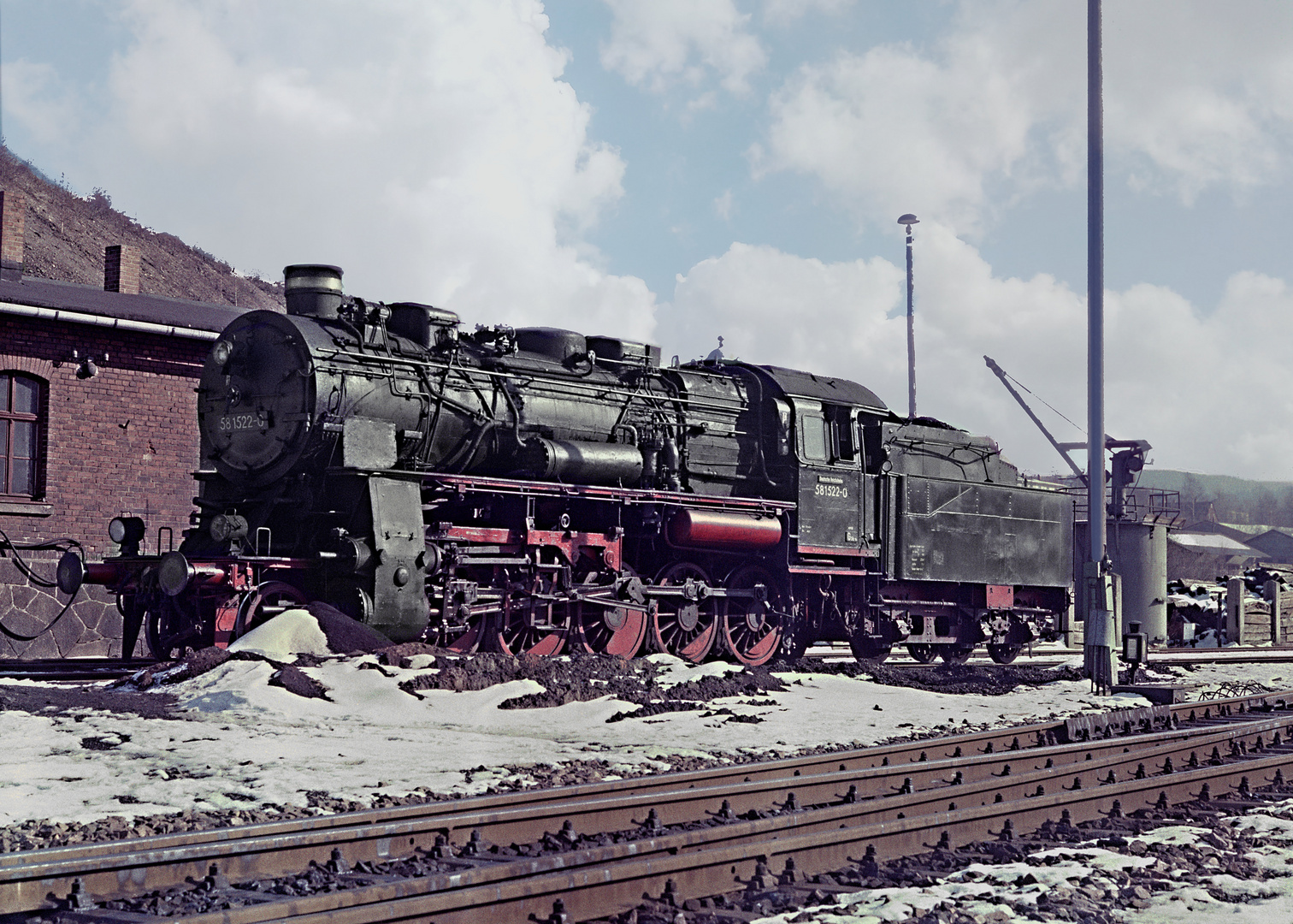 Lok 58 1522 in Johanngeorgenstadt, Februar 1975