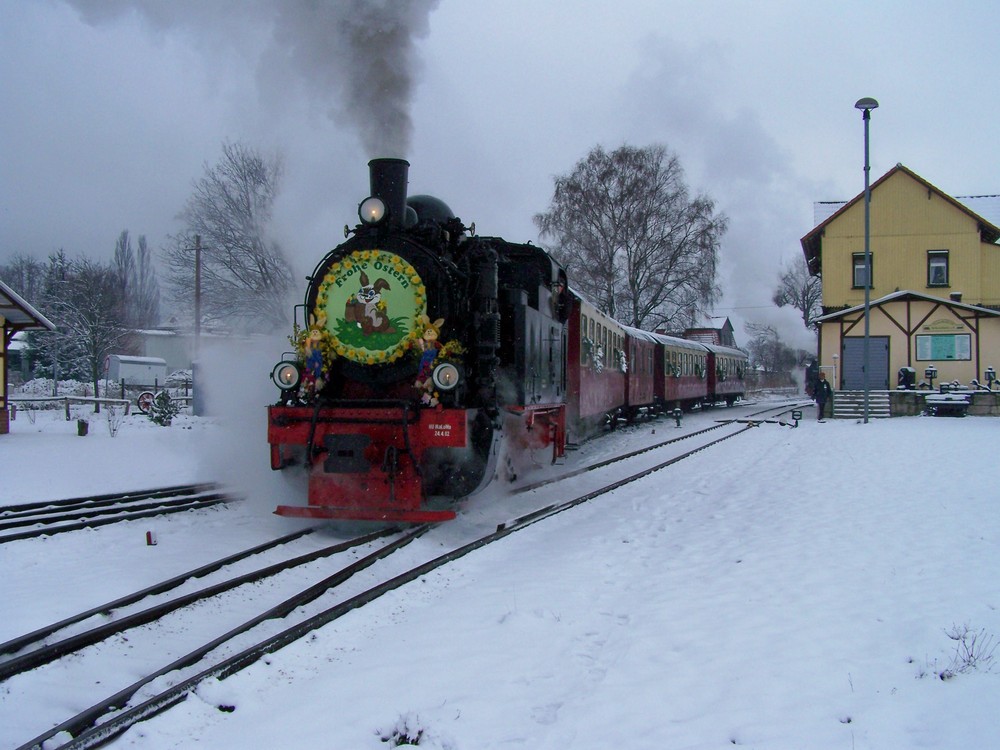 Lok 99 6102 " Fiffi" Heeresfeldbahn Lok Bj. 1914 vor dem Osterhasen Sonderzug am 23.3.2008