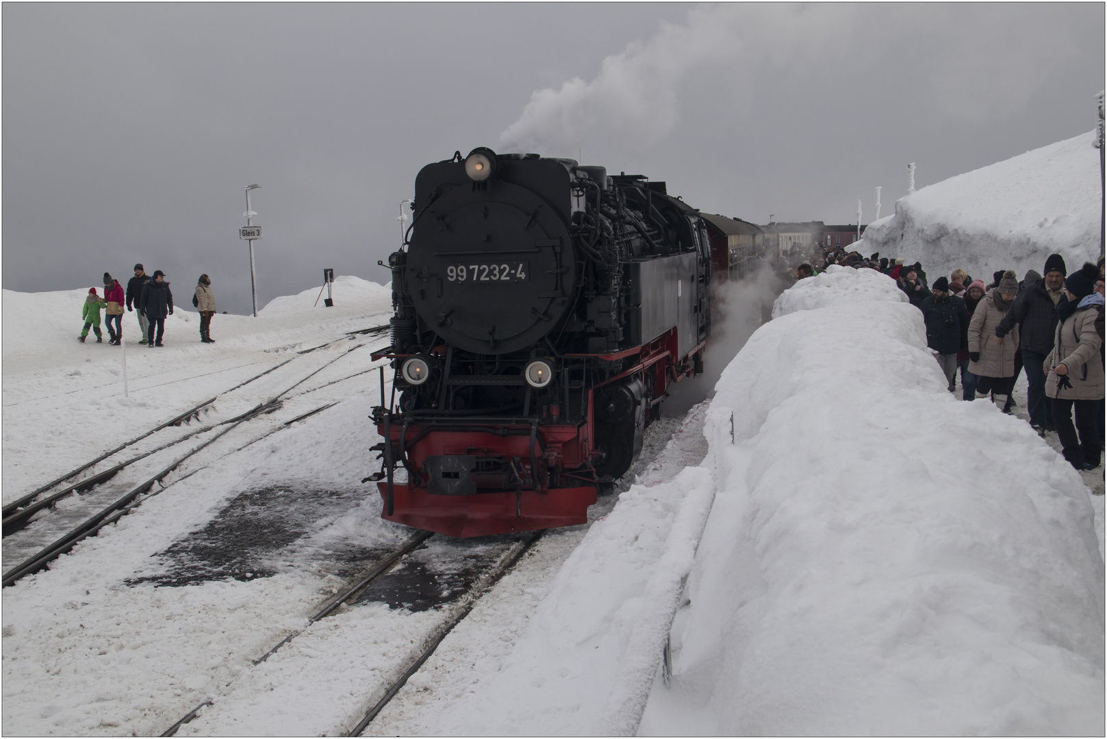 Lok 99 7232-4 im Bahnhof Brocken (17.02.2018)