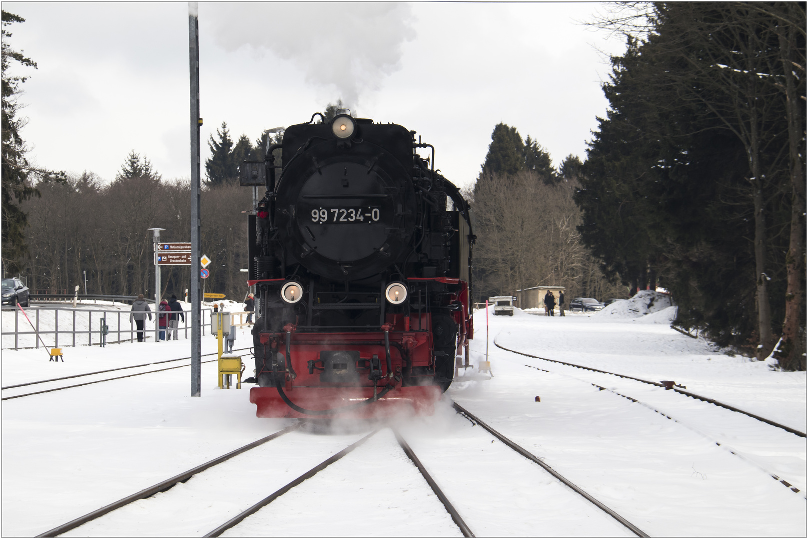 Lok 99 7234-0 - Umsetzen zum Zug (17.02.2018) #1