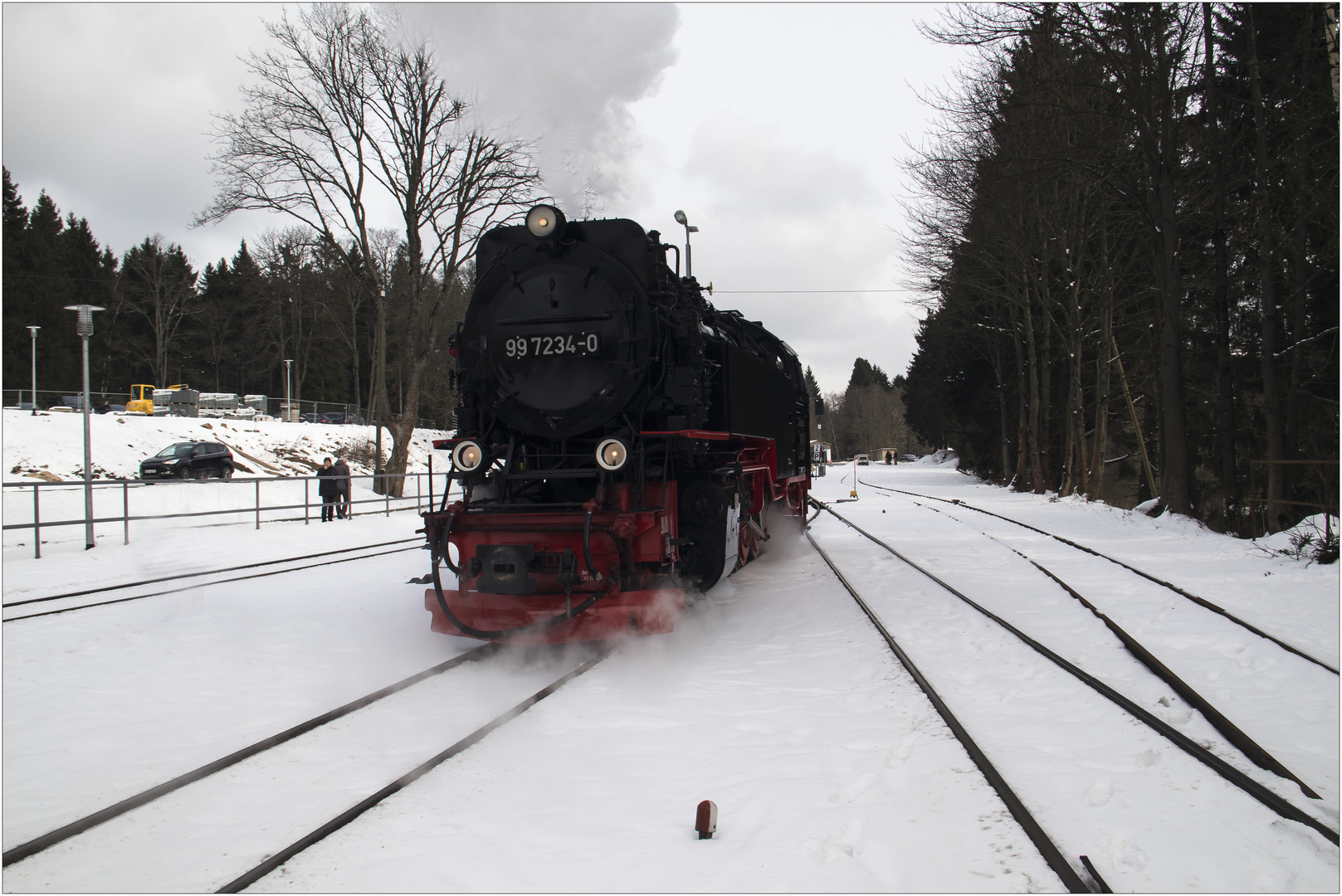Lok 99 7234-0 - Umsetzen zum Zug (17.02.2018) #2