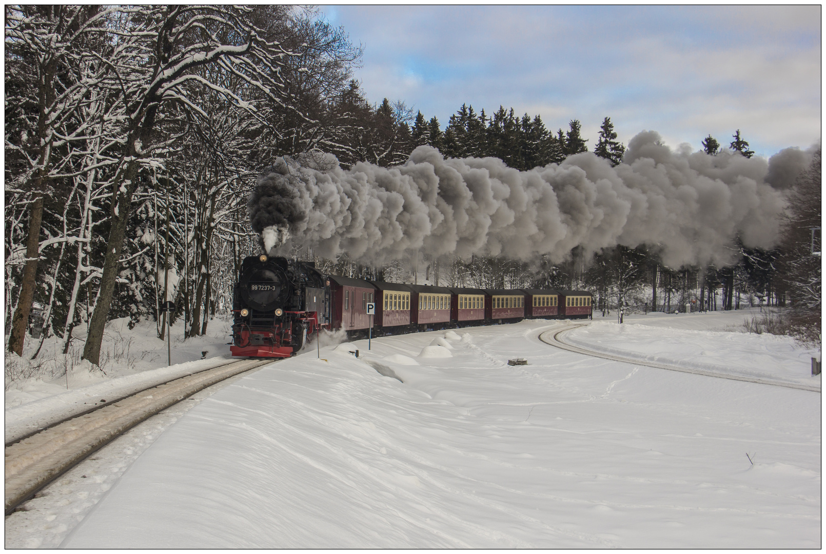 Lok 99-7237 mit Zug 8933 (20.01.2017) #3