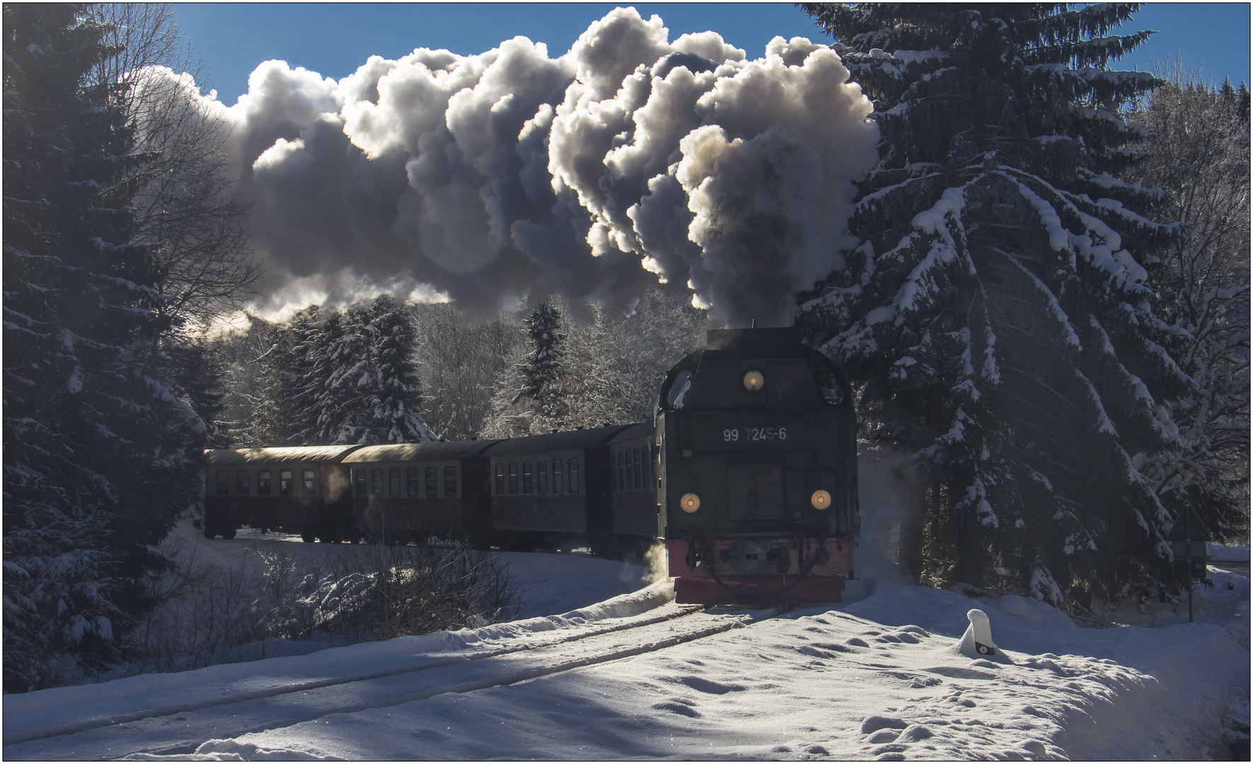Lok 99 7245-6 mit Zug 8920 (21.01.2017) #1