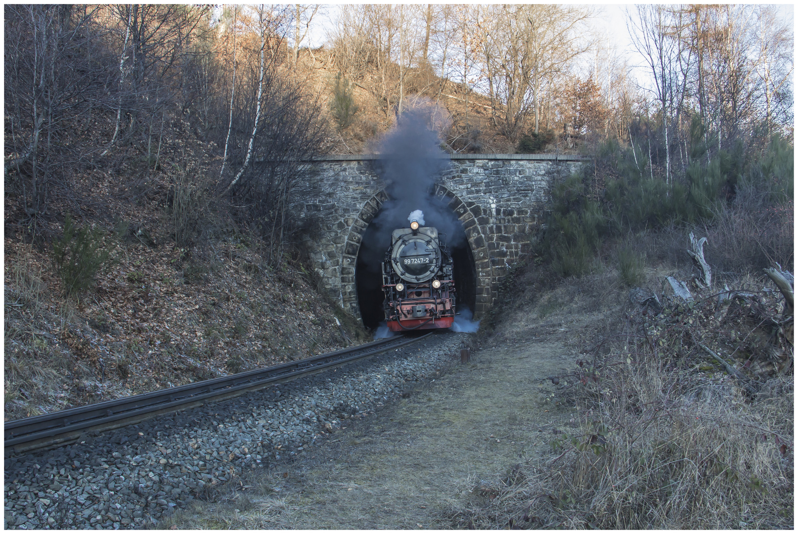 Lok 99 7247-2 Portal Thumkuhlenkopf-Tunnel (31.12.2016) #1