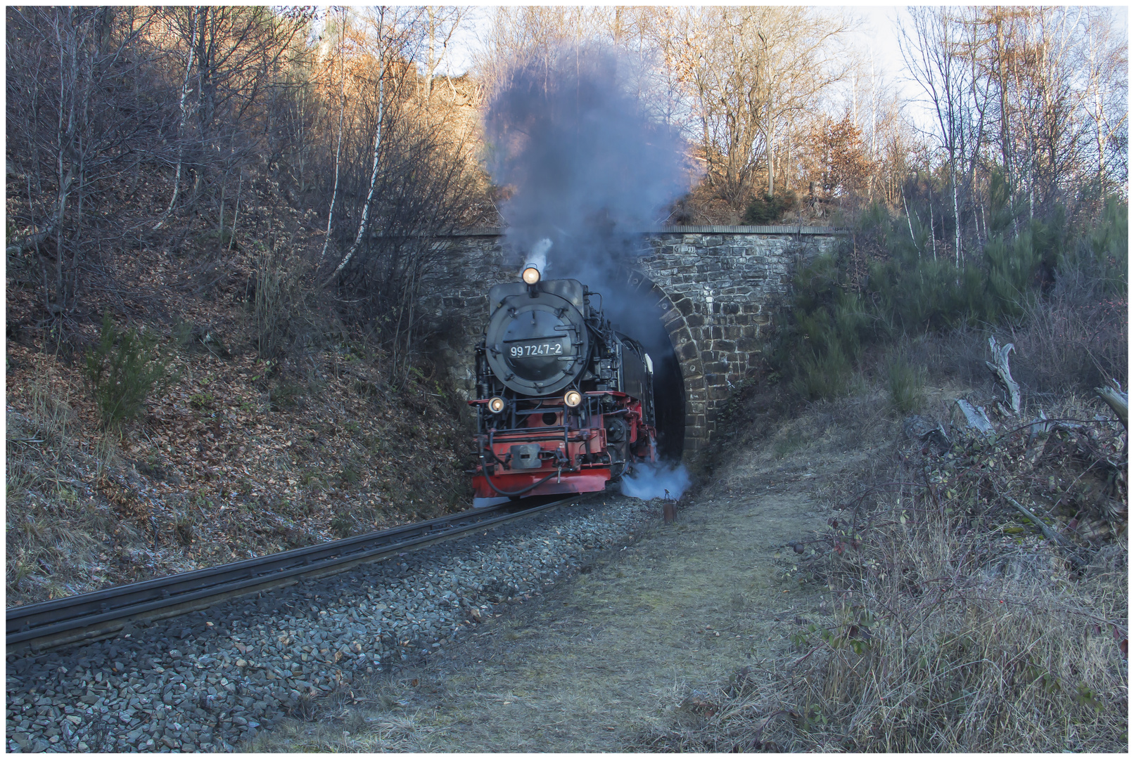 Lok 99 7247-2 Portal Thumkuhlenkopf-Tunnel (31.12.2016) #2