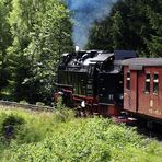 Lok 997234-0 der Harzer Schmalspurbahnen im Fahrbetrieb