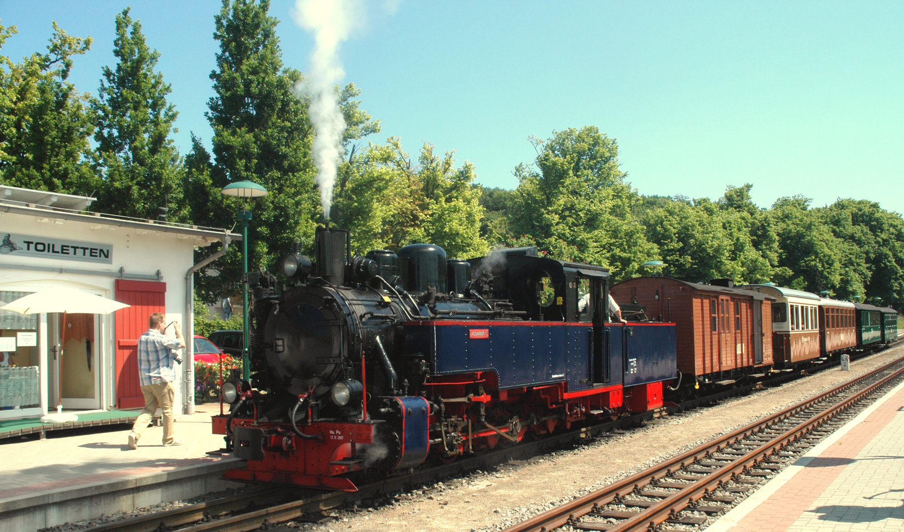 Lok Aquarius im Bahnhof Binz