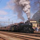 Lok SBB C5/6 in Erstfeld unmittelbar nach der Abfahrt