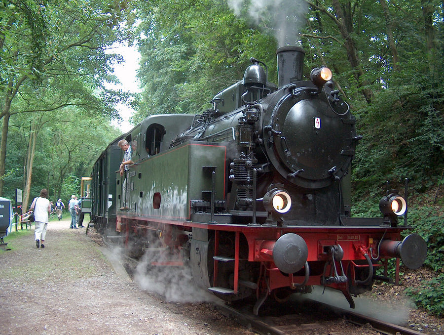 Lok VIII am Endpunkt am Haus Scheppen (Essen/Baldeneysee)