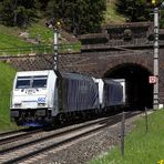 Lokomotion 185 662 mit EKOL-Klv am Tauerntunnel Südportal