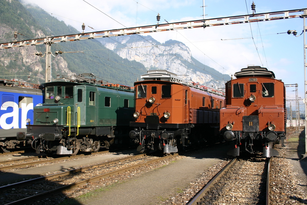 Lokparade von SBB Historic in Erstfeld