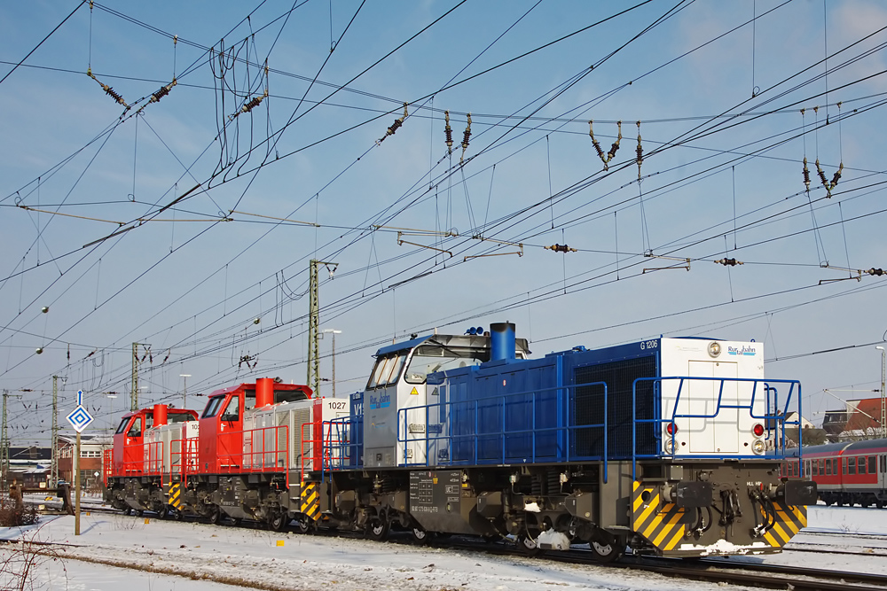 Lokzug bestehend aus Vossloh Maschinen