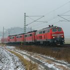 Lokzug im Schnee