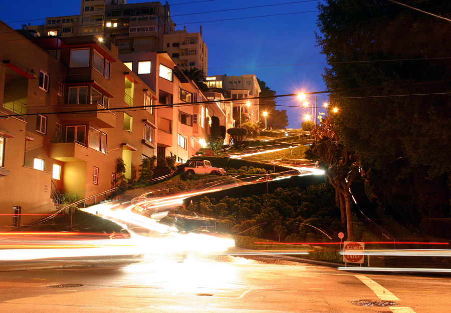 Lombard Street at Night