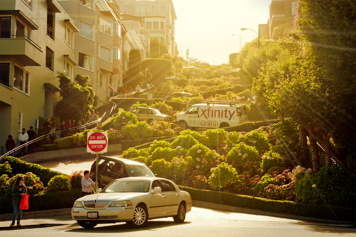 Lombard Street früh am Morgen