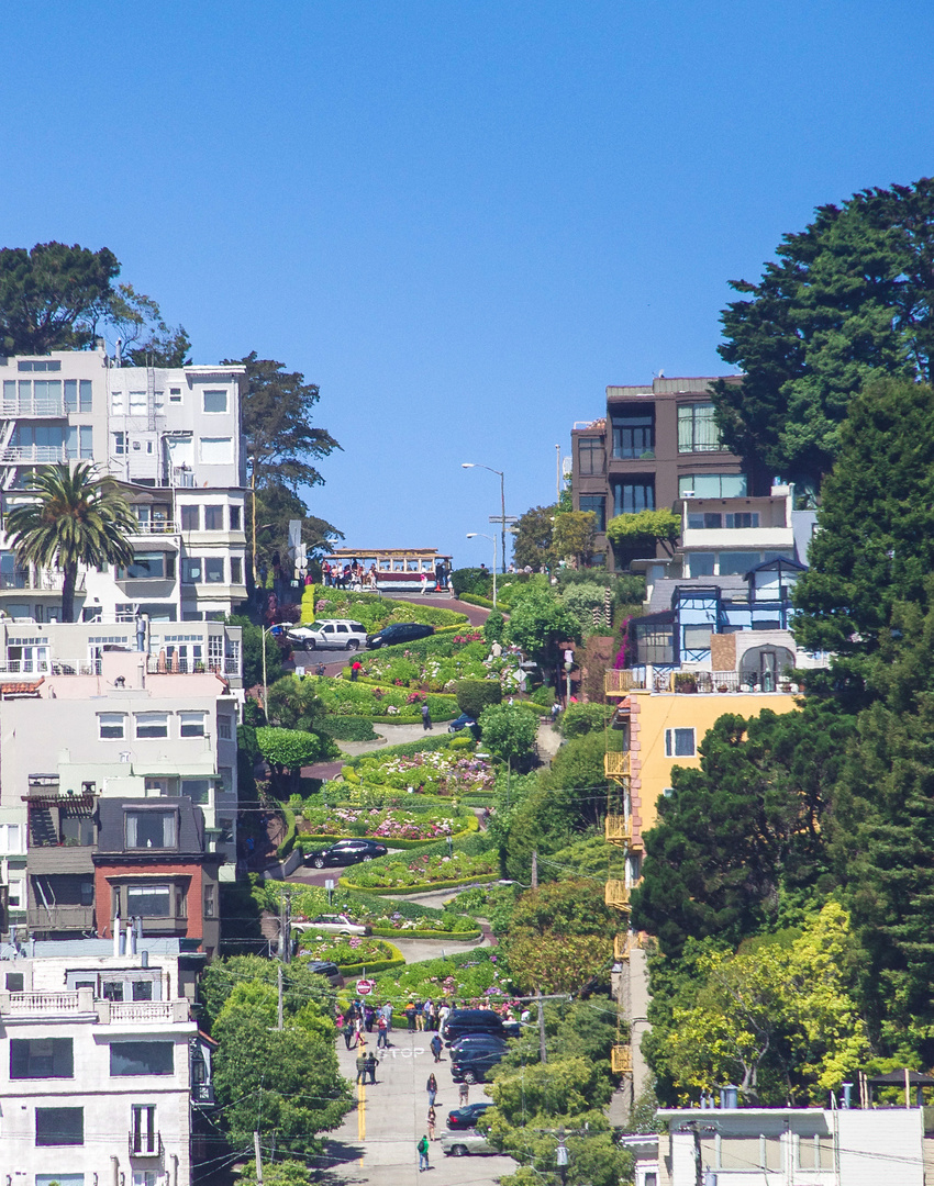 Lombard-Street mit Cable-Car