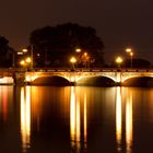 Lombardsbrücke bei Nacht