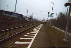 Lomo: Bahnhof Menden Rheinland