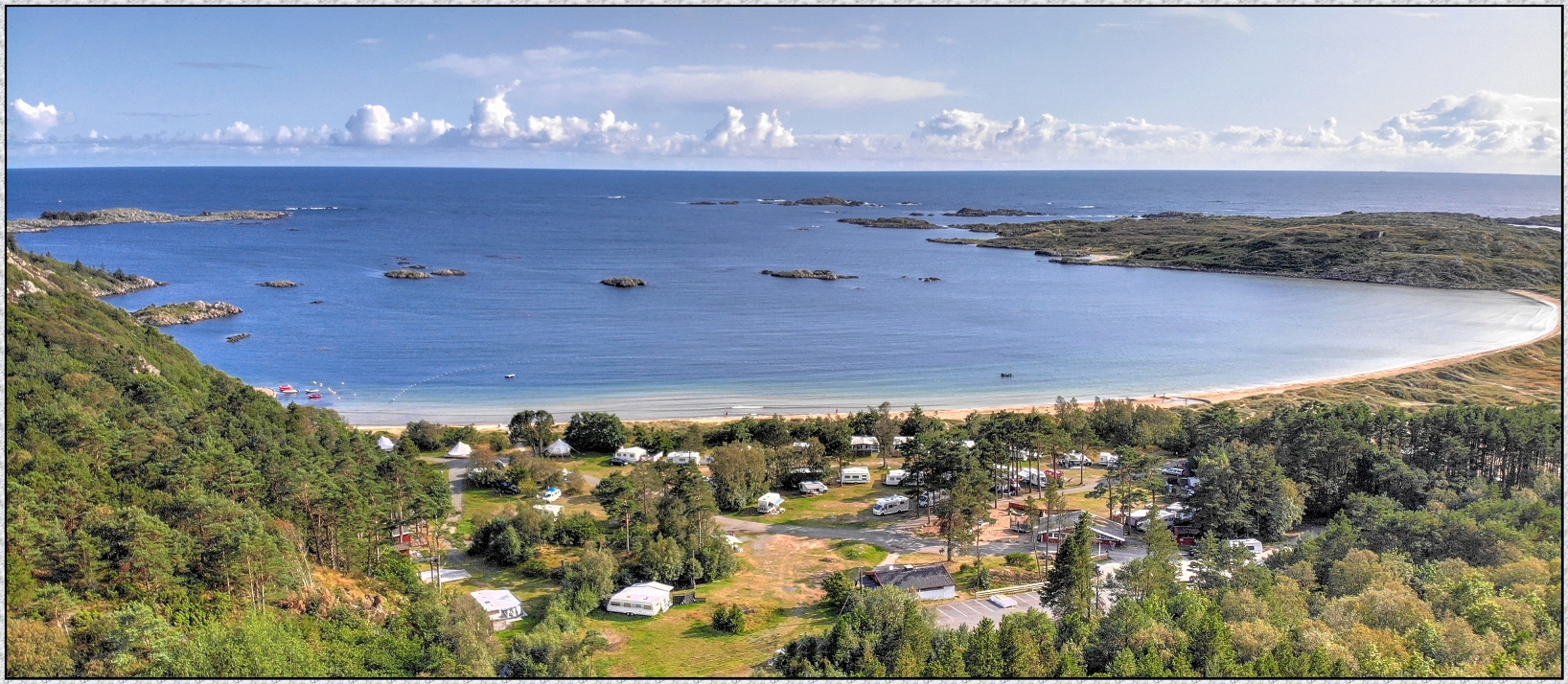 Lomsesanden-Camping nähe Farsund (5. - 12.Aug.) ; Norwegenreise 2019