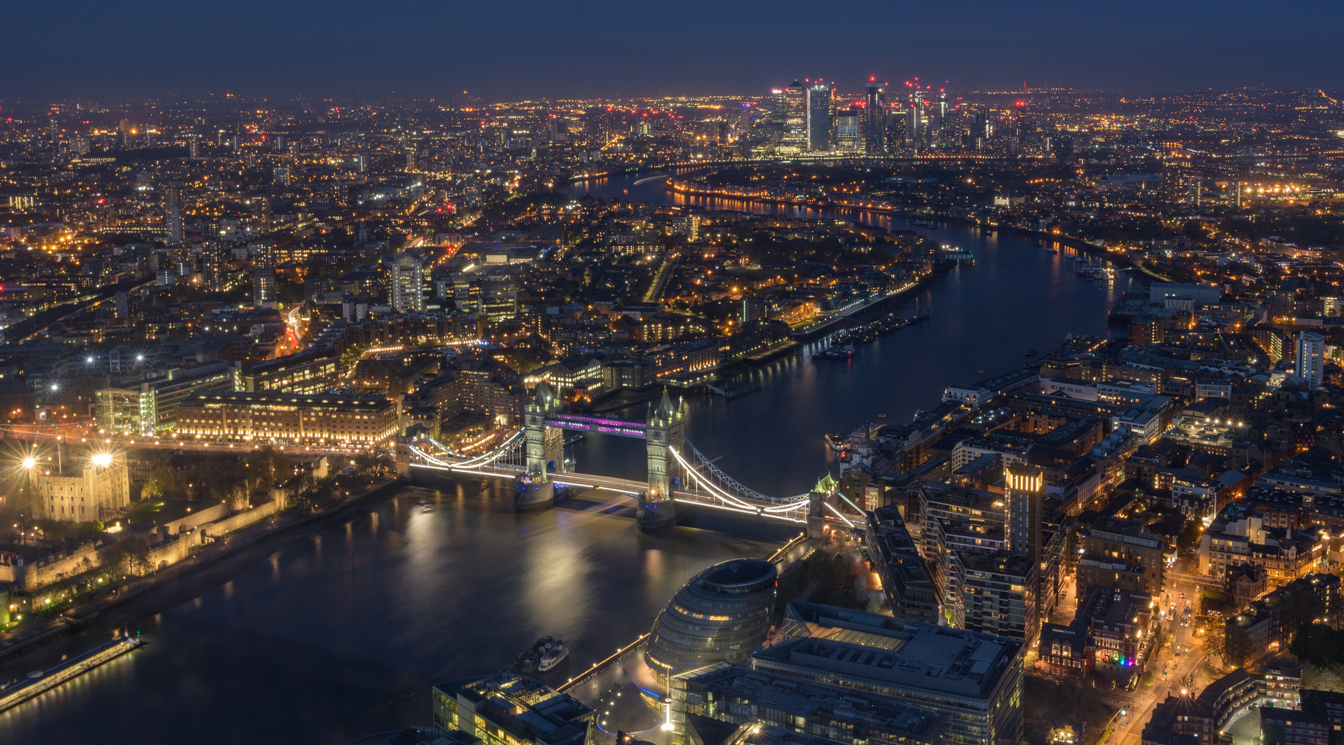 London at night