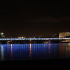 London bei Nacht Eisenbanhnbrücke