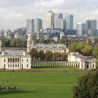 London Blick ab Observatorium Greenwich Park, Oktober 2013