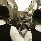 London Bricklane: Two Bobbies and Crowd