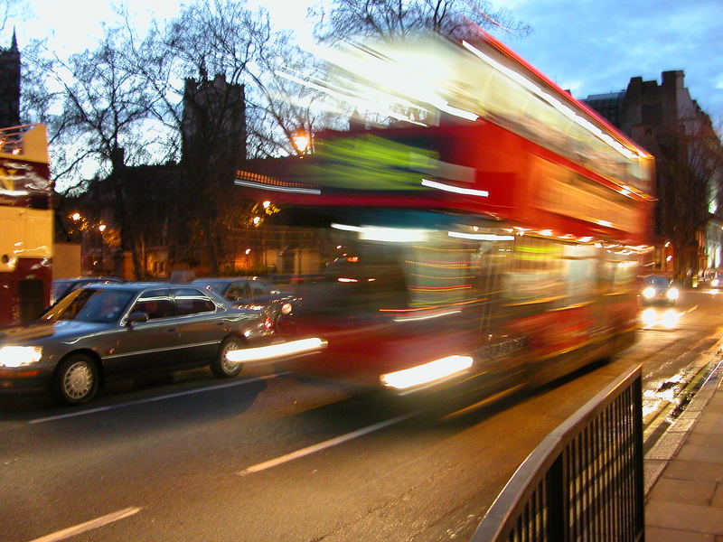 London Bus by Night