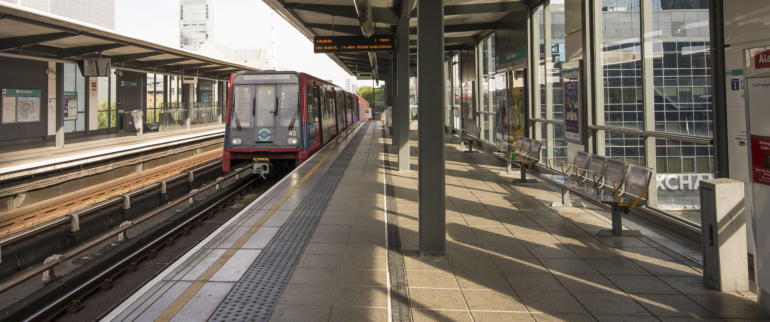 London - Canary Wharf - South Quai DLR Station - Dockland Light Railway