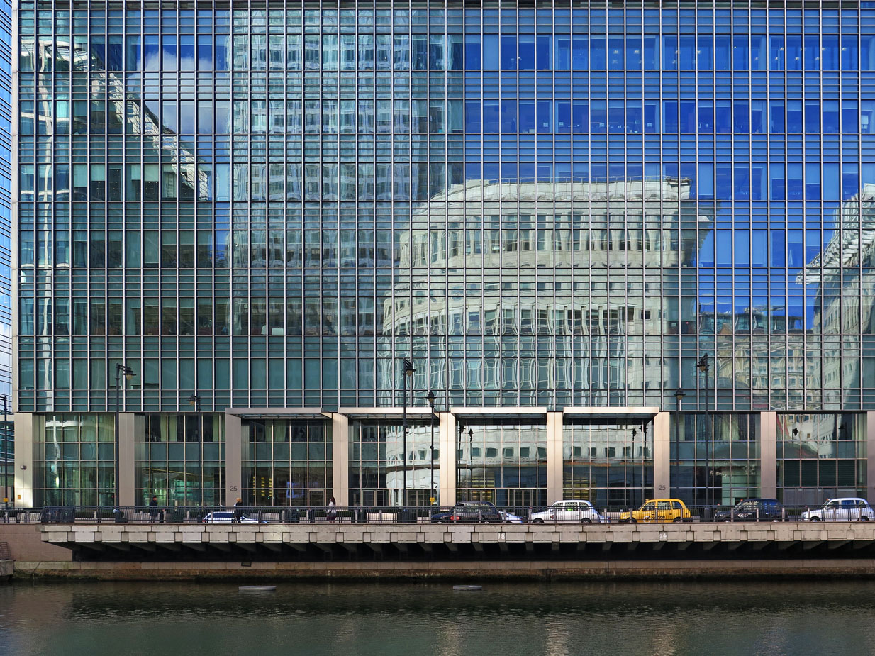 London: Canary-Wharf - Spiegelung