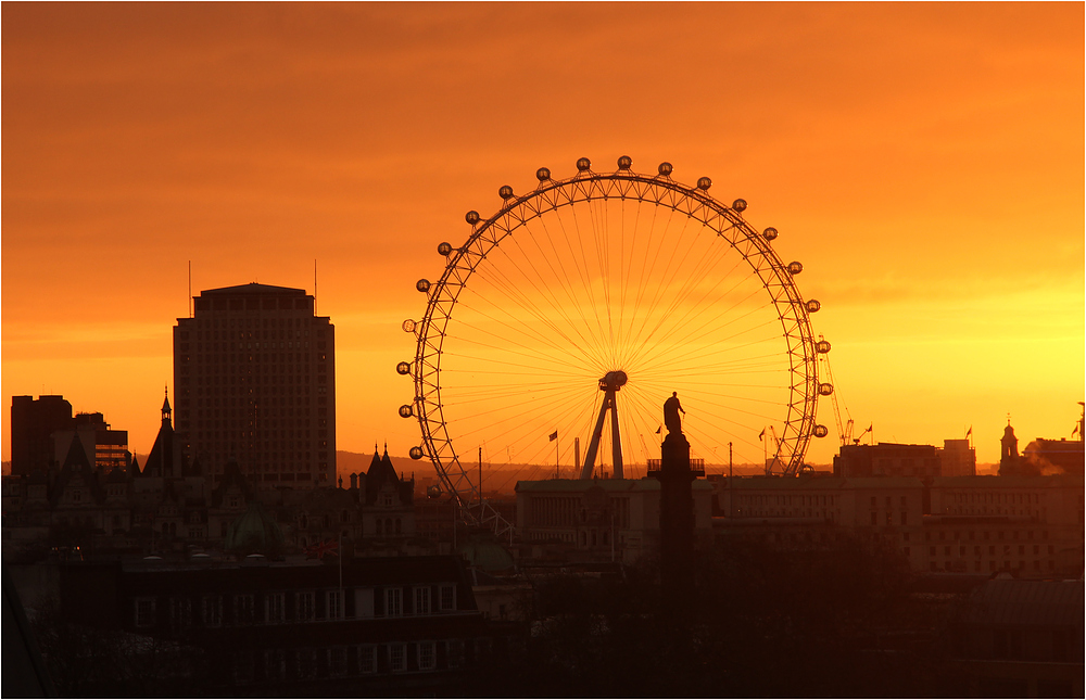 London Eye am frühen Morgen