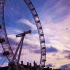 London Eye au coucher du Soleil