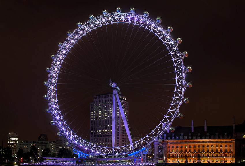 London Eye bei Nacht