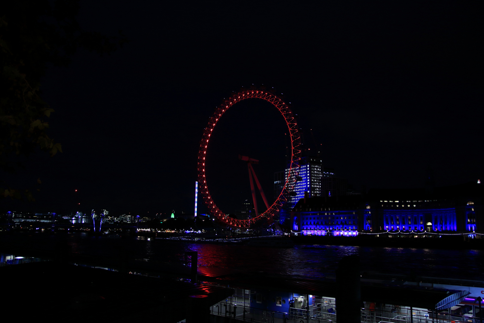 London Eye bei Nacht