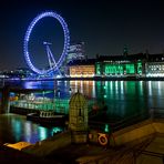 London Eye bei Nacht