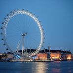 London-Eye beim Dunkelwerden