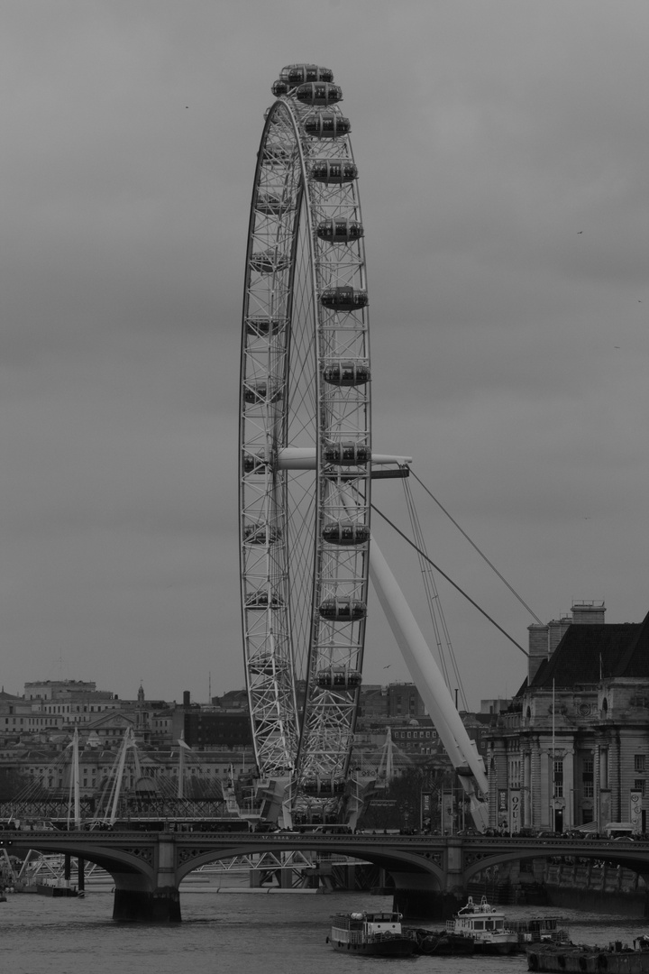 "London Eye" in b/w ,Ostern 2012