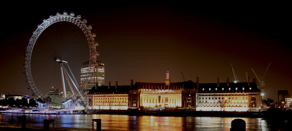 London Eye in der Nacht