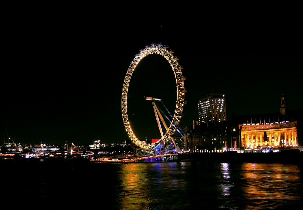 London Eye, l'occhio notturno. (Londra - Inghilterra)