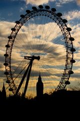 London Eye - mit Big Ben