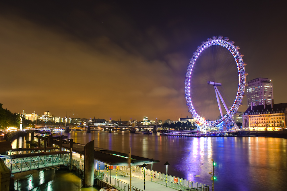 London Eye on Night