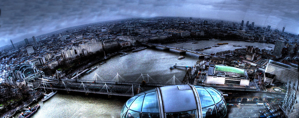London Eye - Panorama aus 4 Aufnahmen - HDR aus RAW
