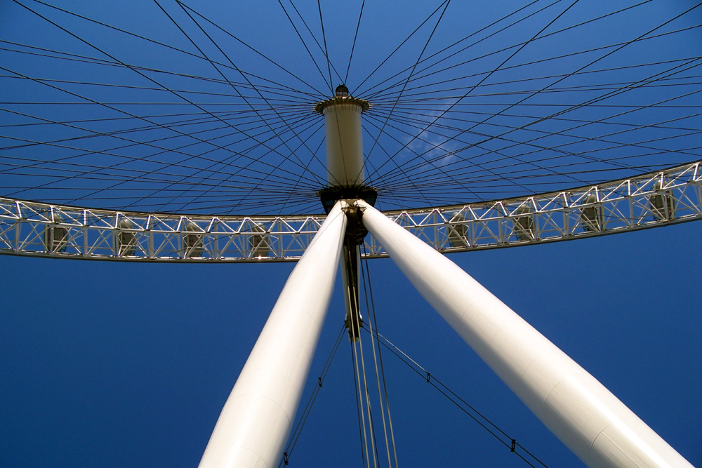 London-Eye von unten