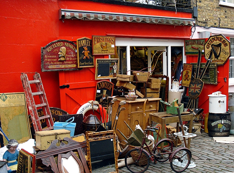 London, Flohmarkt in der Portobelloroad