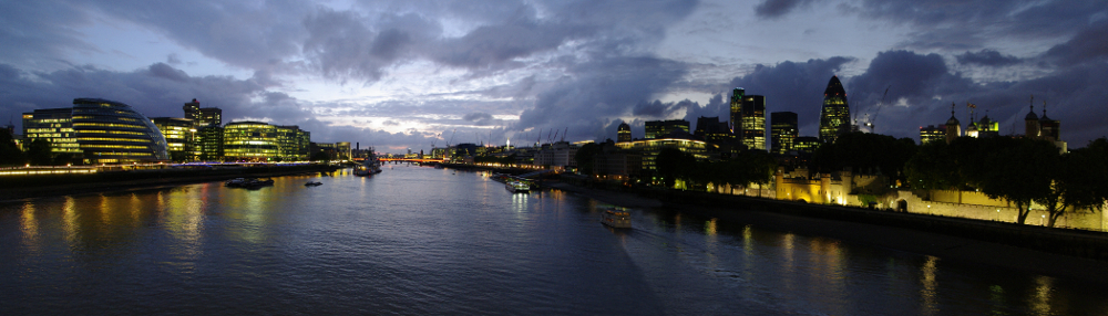 London from Tower Bridge